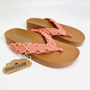 Project Cloud Memory Foam Hammock Sandals Mango Orange Size 8.5
